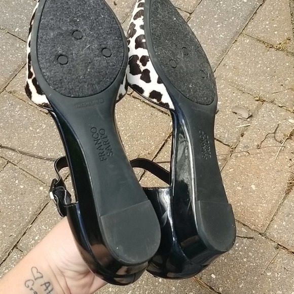 ☄Nwot franco sarto leopard pointy toe low wedge - Picture 4 of 4